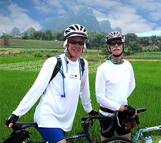 Laos alpine bicycle tour on remote mountain roads