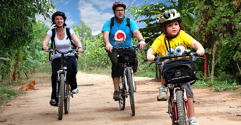 Asian bicycle vacation scenery with VeloAsia travelers
